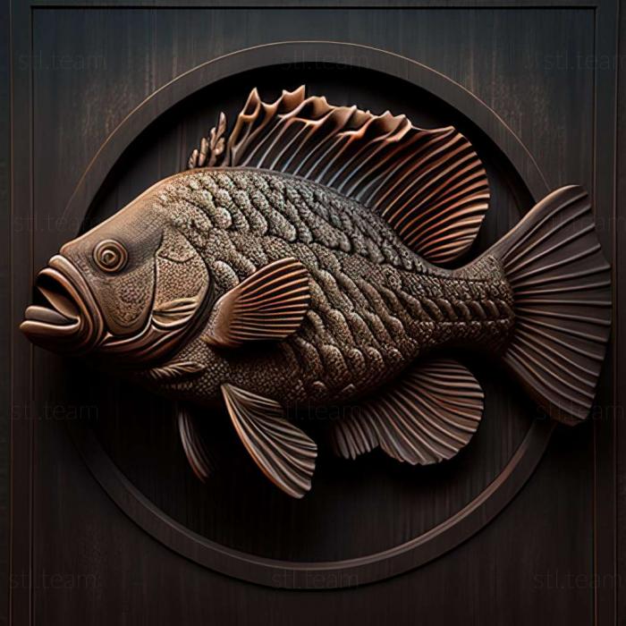 3D model Tilapia genus fish (STL)